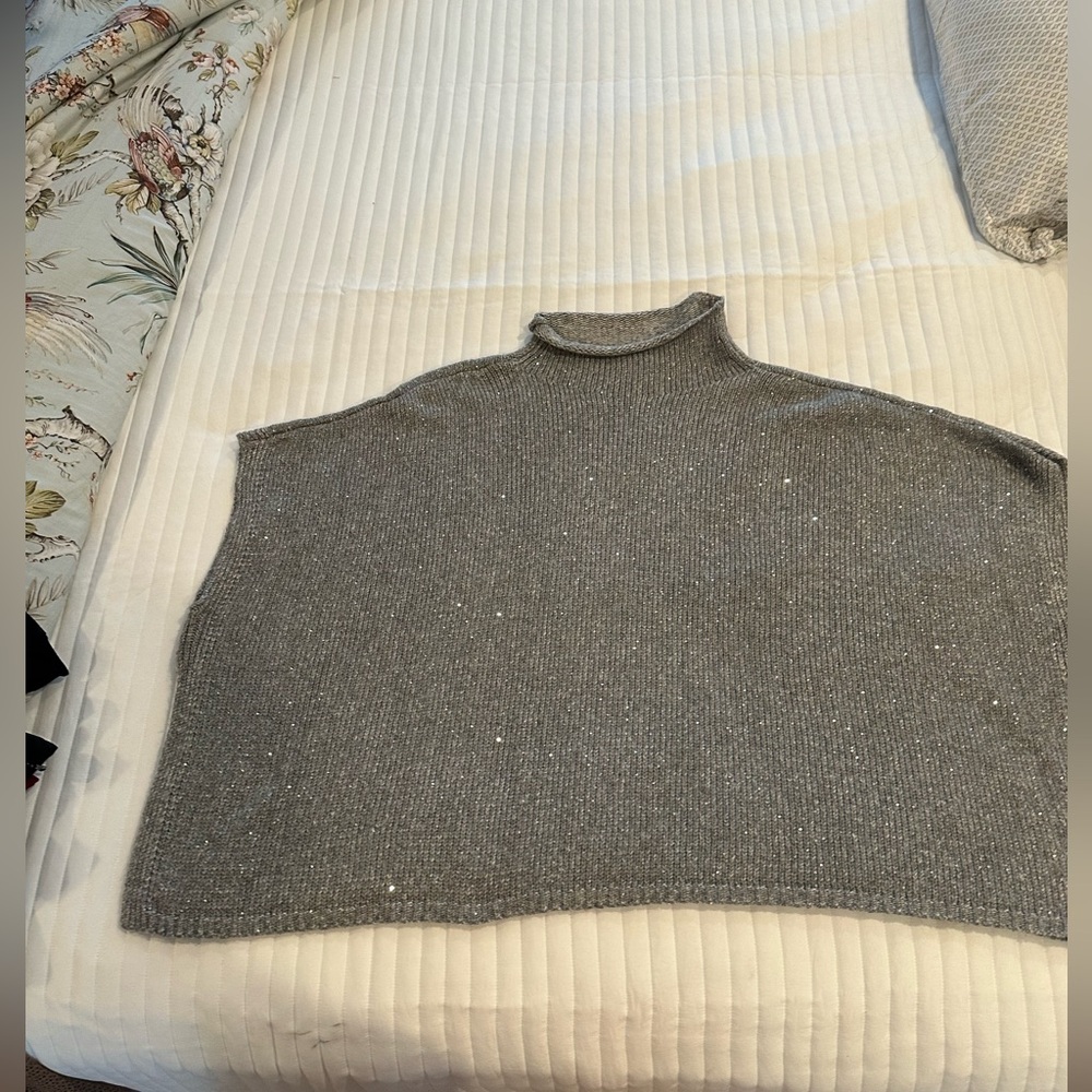 J. Jill Sparkling Gray Turtleneck Sweater